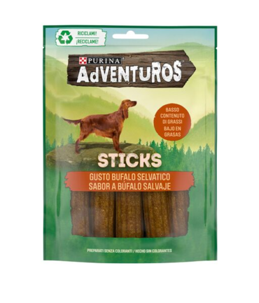 Purina Adventuros Sticks Σνακ Σκύλου με Βούβαλο 120g